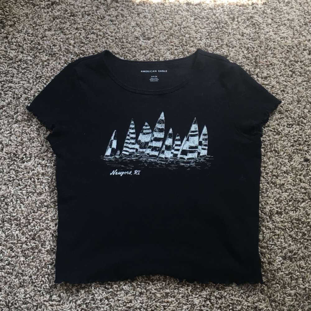 American Eagle Black Croptop